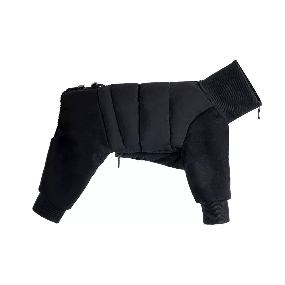 Full-coverage Cozy Winter Dog Puffer Jacket with Built-In Harness