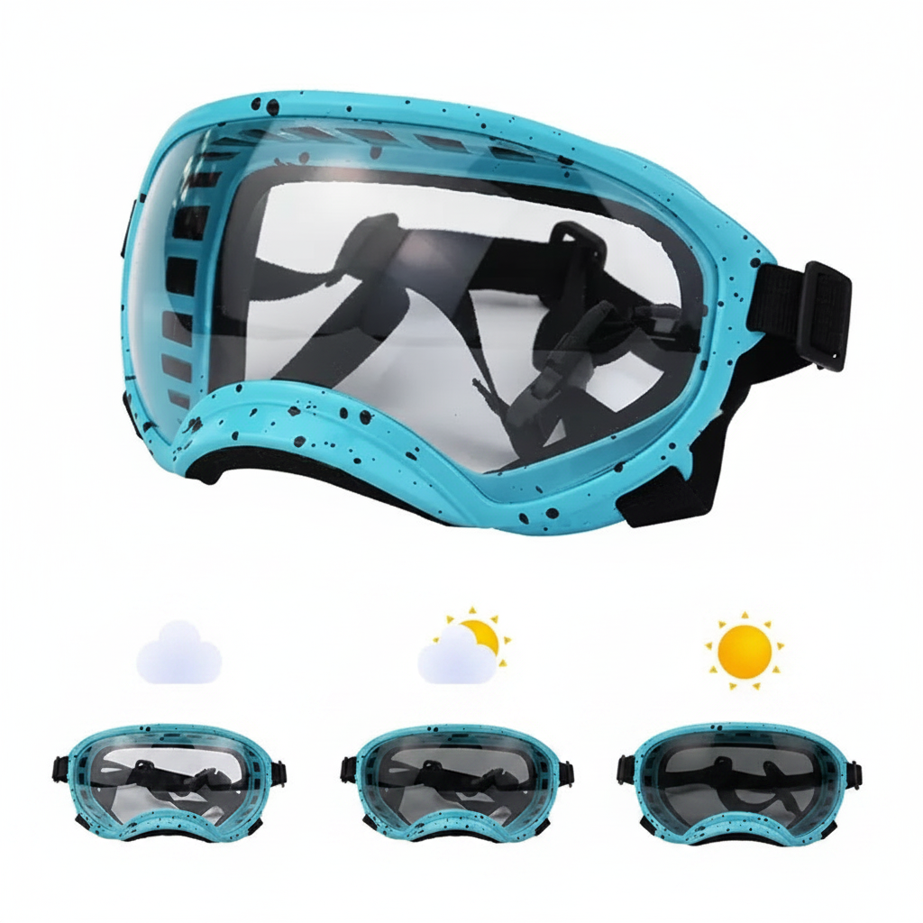 Blue Speckle Dog Goggles