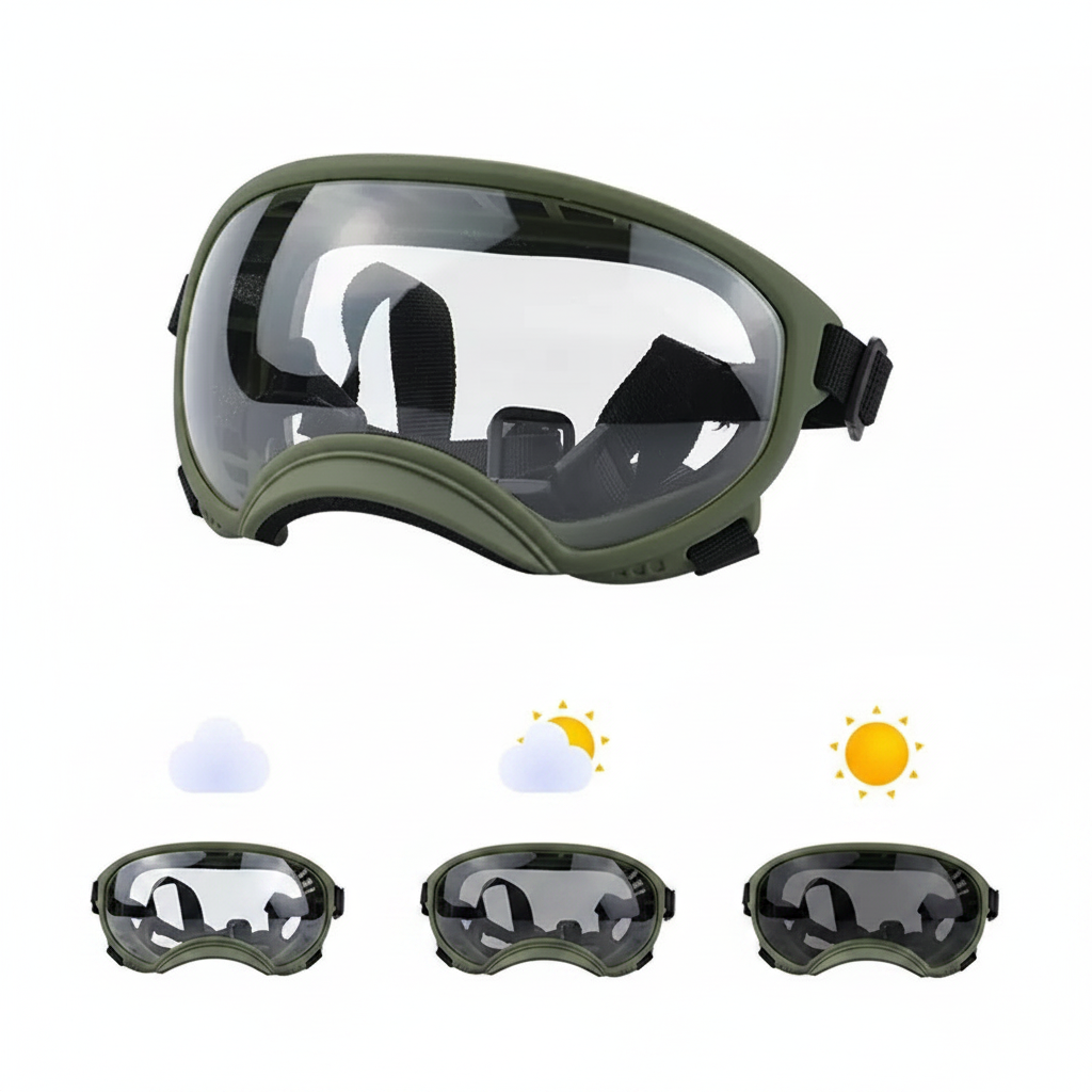 Olive Green Dog Goggles