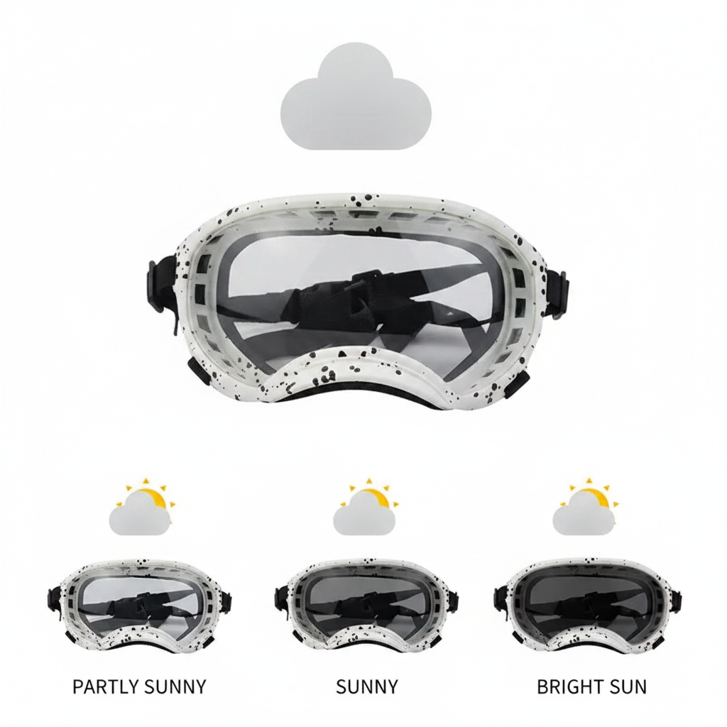 White Speckle Dog Goggles